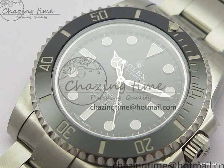 1221 Submariner 114060 No Date Black Ceramic ZZF 904L 1:1 Best Edition on SS Bracelet A Original 2989